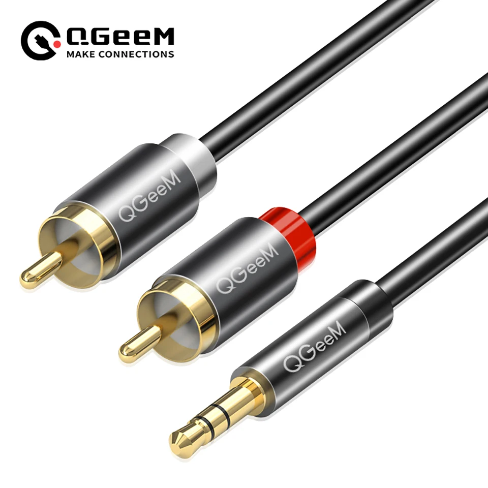 Home Cinema Heos - QGeeM RCA Kablosu 2RCA - 3.5mm