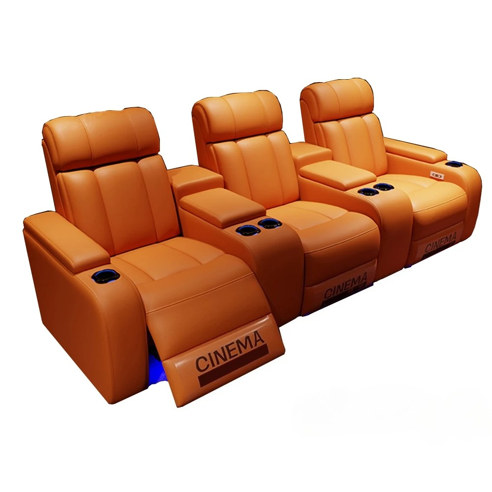 Home Cinema Recliners - Bardaklıklı Lüks Elektrikli Sinema Koltukları, Hakiki