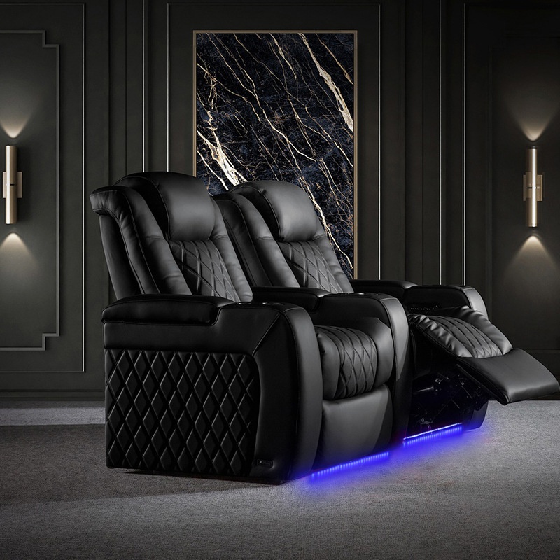 Home Cinema Recliners - Modern Ev Sineması Deri Elektrikli Yatar