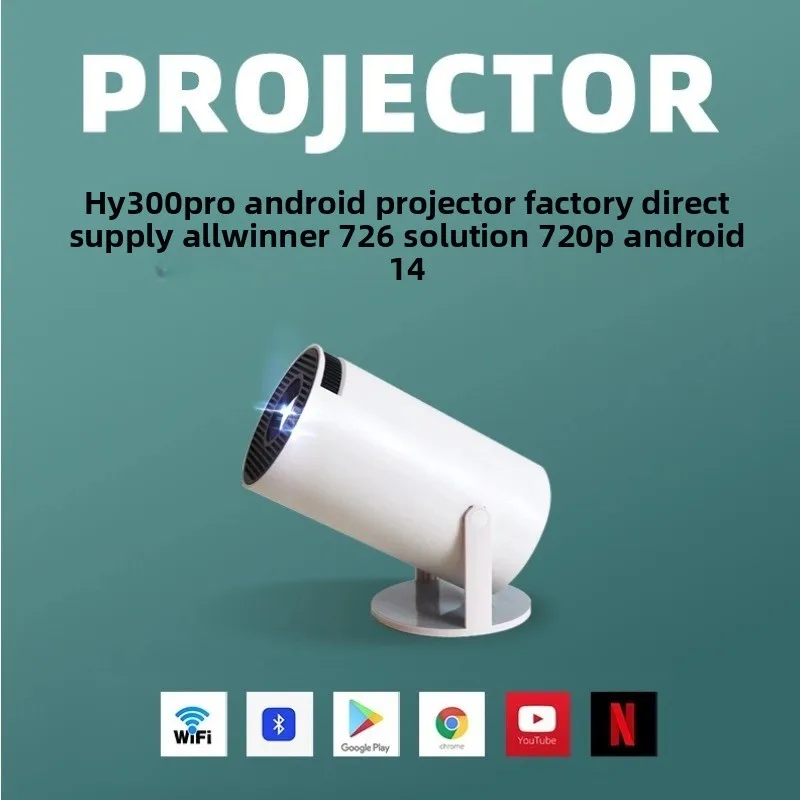 Home Cinema Portable - HY300Pro Taşınabilir 4K HD Projektör Bluetooth
