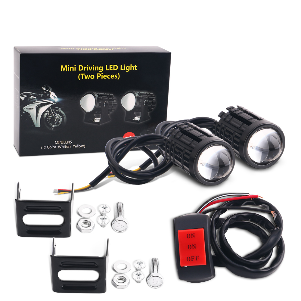 Projector Lamp Replacement - 2 adet evrensel motosiklet LED far