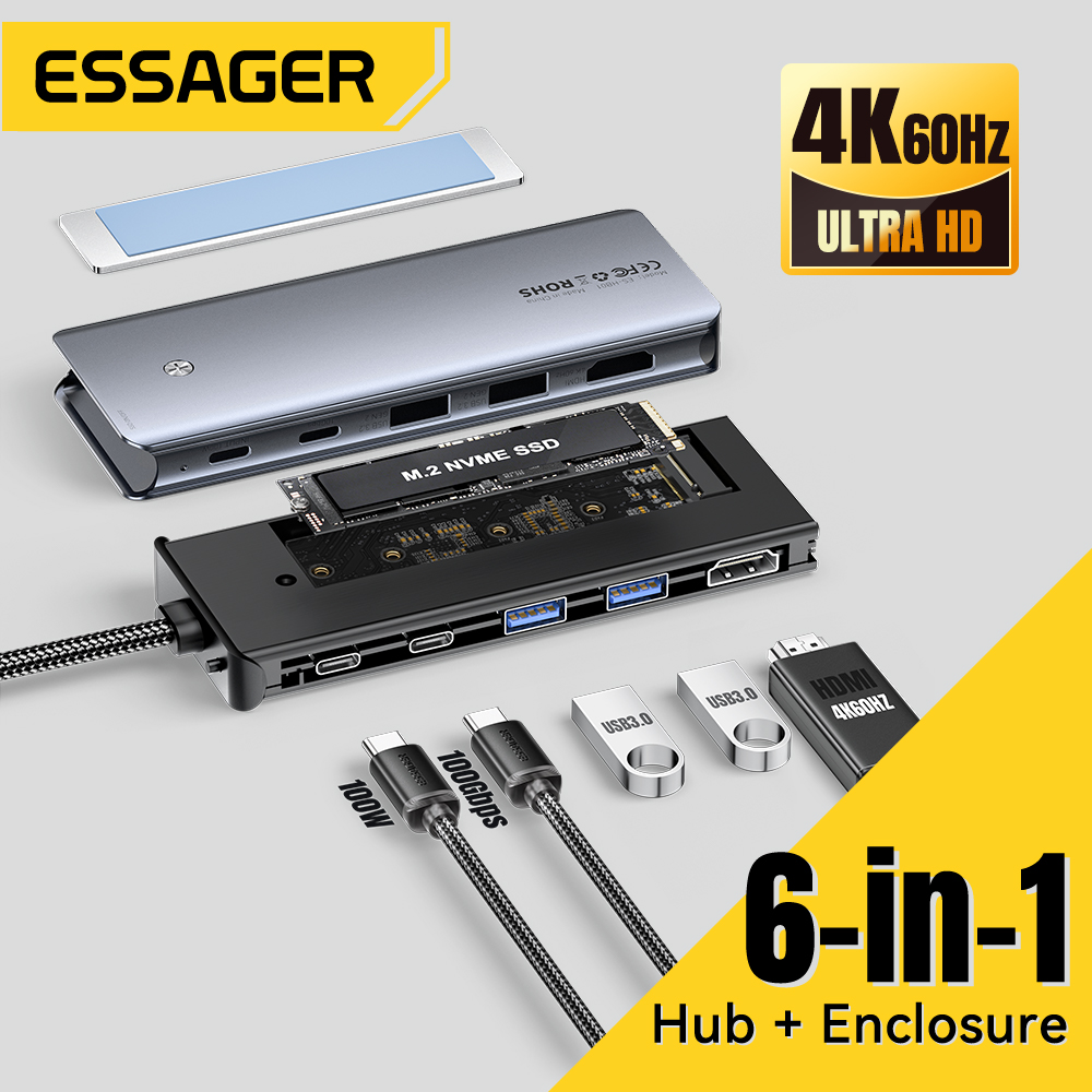 Home Cinema Usb - Essager USB C Hub M.2 SSD