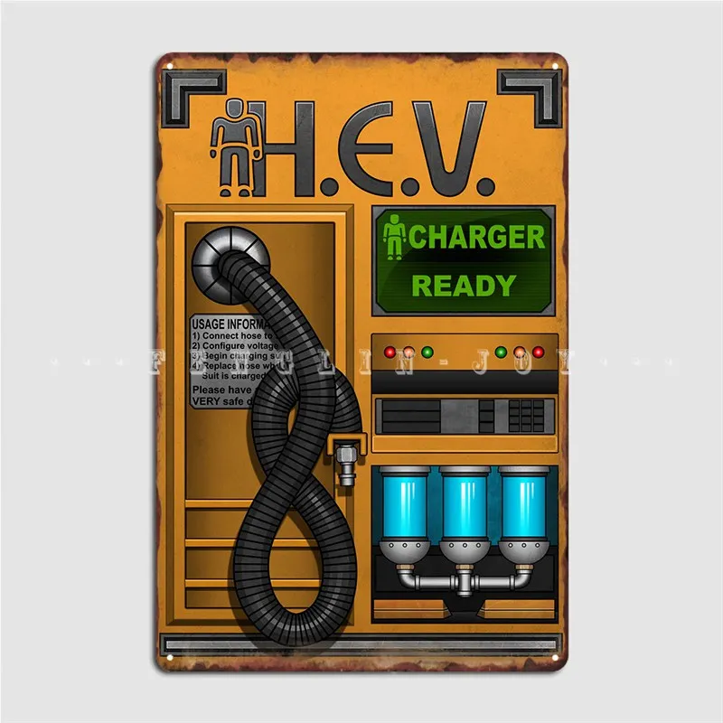 Home Cinema Decor - Half Life Hev Charger Metal Tabela