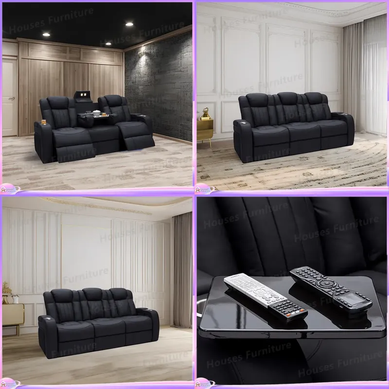 Home Cinema Recliners - Soğutma Fonksiyonlu Bardaklık ve Saklama Kutulu