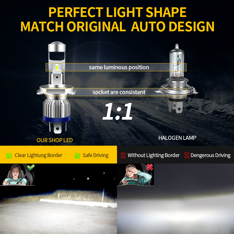 H4 HS1 LED Motosiklet kafa lam - Projector Lamp Replacement incelemesi ve fiyatı