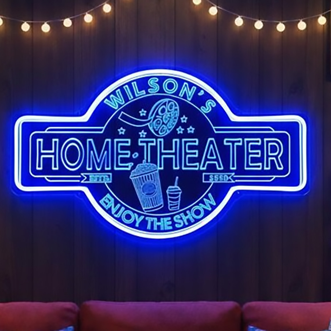 Özel Ev Sineması Neon Tabelası - Home Cinema Decor incelemesi ve fiyatı