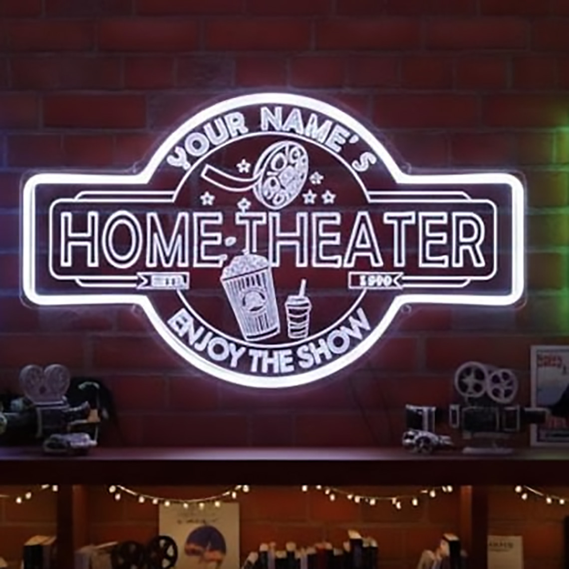 Özel Ev Sineması Neon Tabelası - Home Cinema Decor incelemesi ve fiyatı