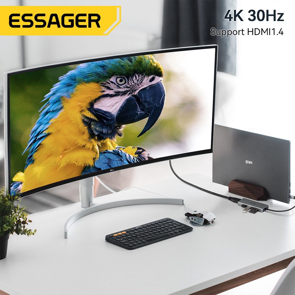Essager 5 in 1 USB C HUB HDMI- - Home Cinema Usb incelemesi ve fiyatı