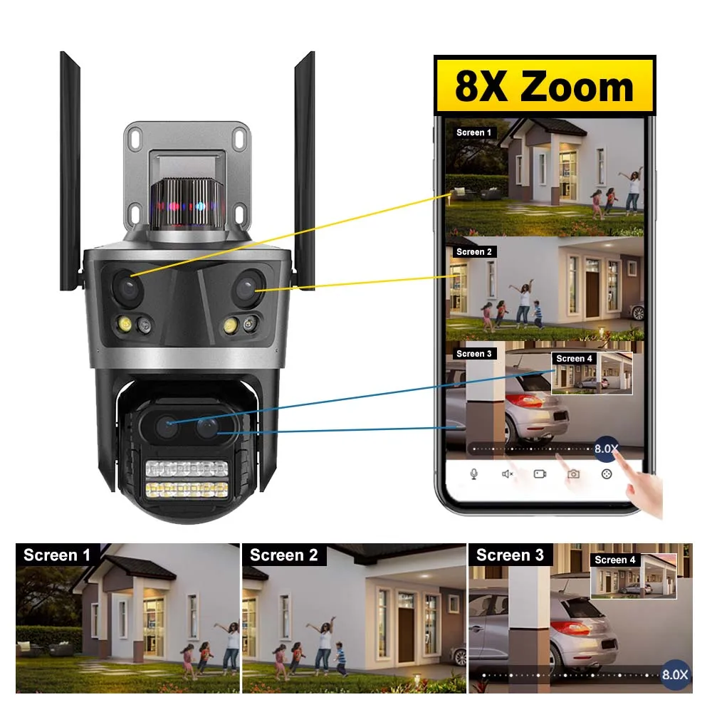 ICsee Güvenlik Kamerası 8K 16M - Home Cinema Outdoor incelemesi ve fiyatı
