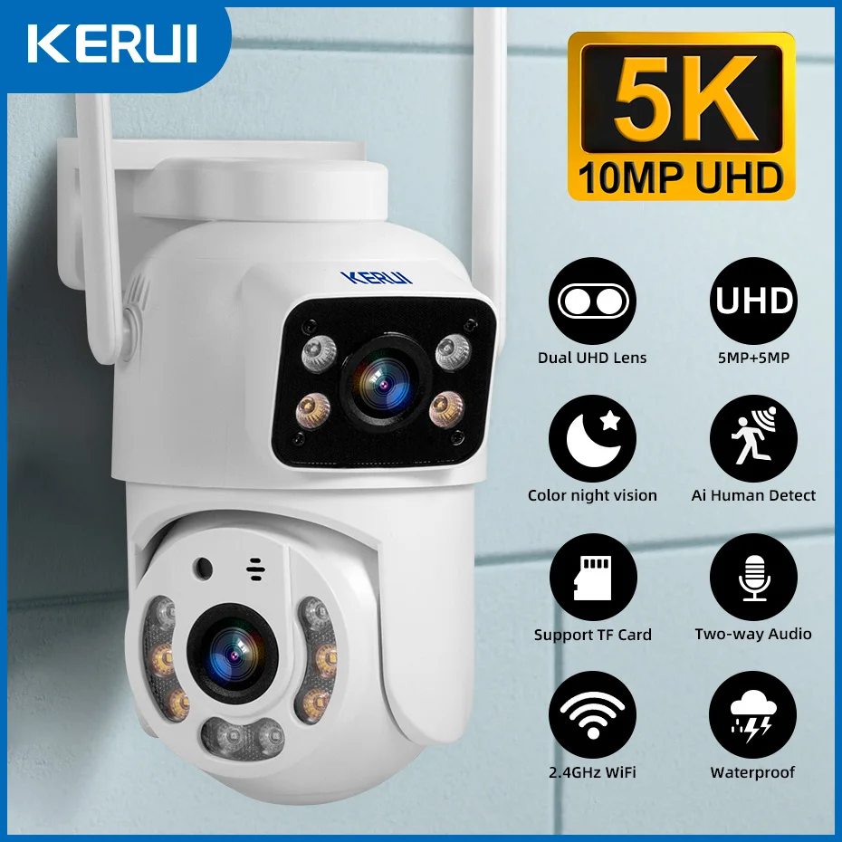 KERUI Çift Lens HD 10MP 5K PTZ - Home Cinema Outdoor incelemesi ve fiyatı