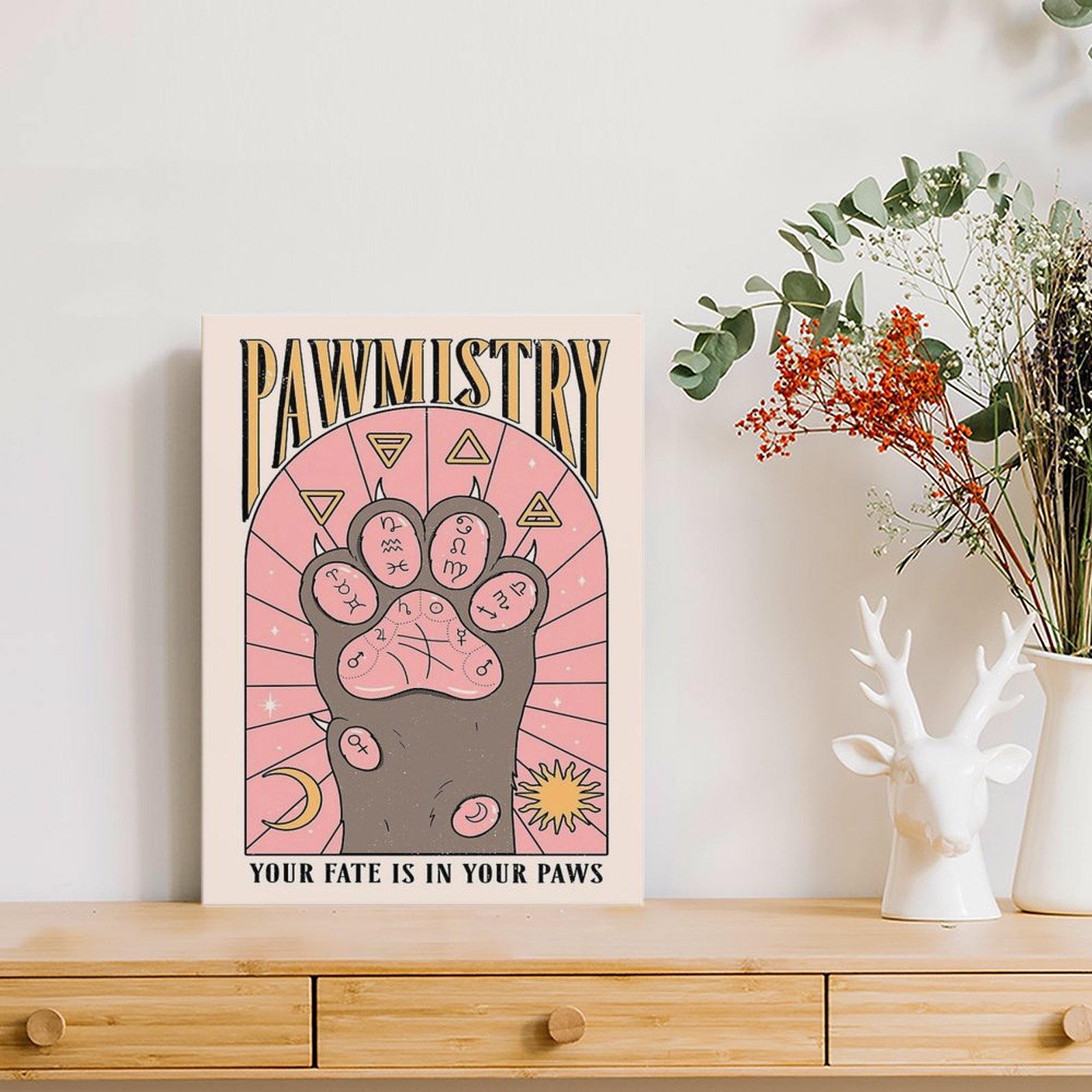Pawmistry Tuval Boyama Posteri - Home Cinema Decor incelemesi ve fiyatı